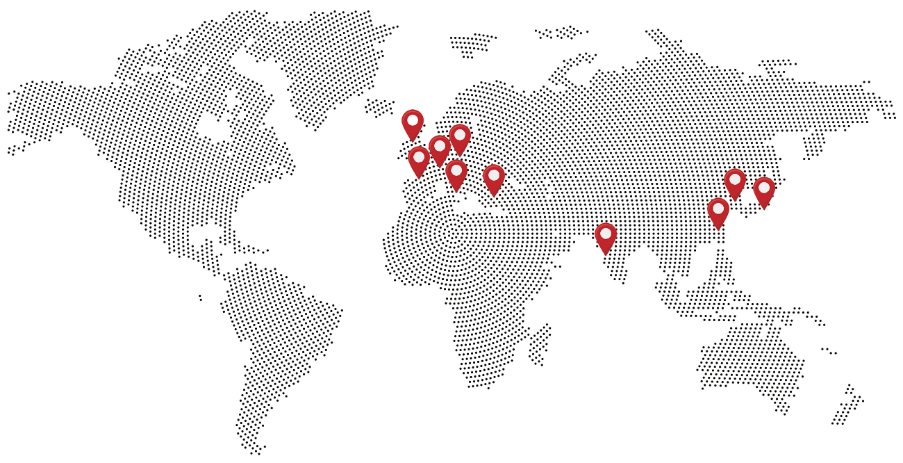 World Map with Pins